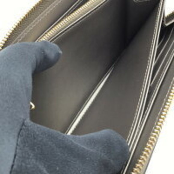 LOUIS VUITTON Zippy Wallet Champagne Metalize Grey Long Vernis - Picture 11 of 16
